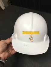 Vintage Jackson Products Fiberglass Safety Cap Hard Hat White  Lineman Helmet