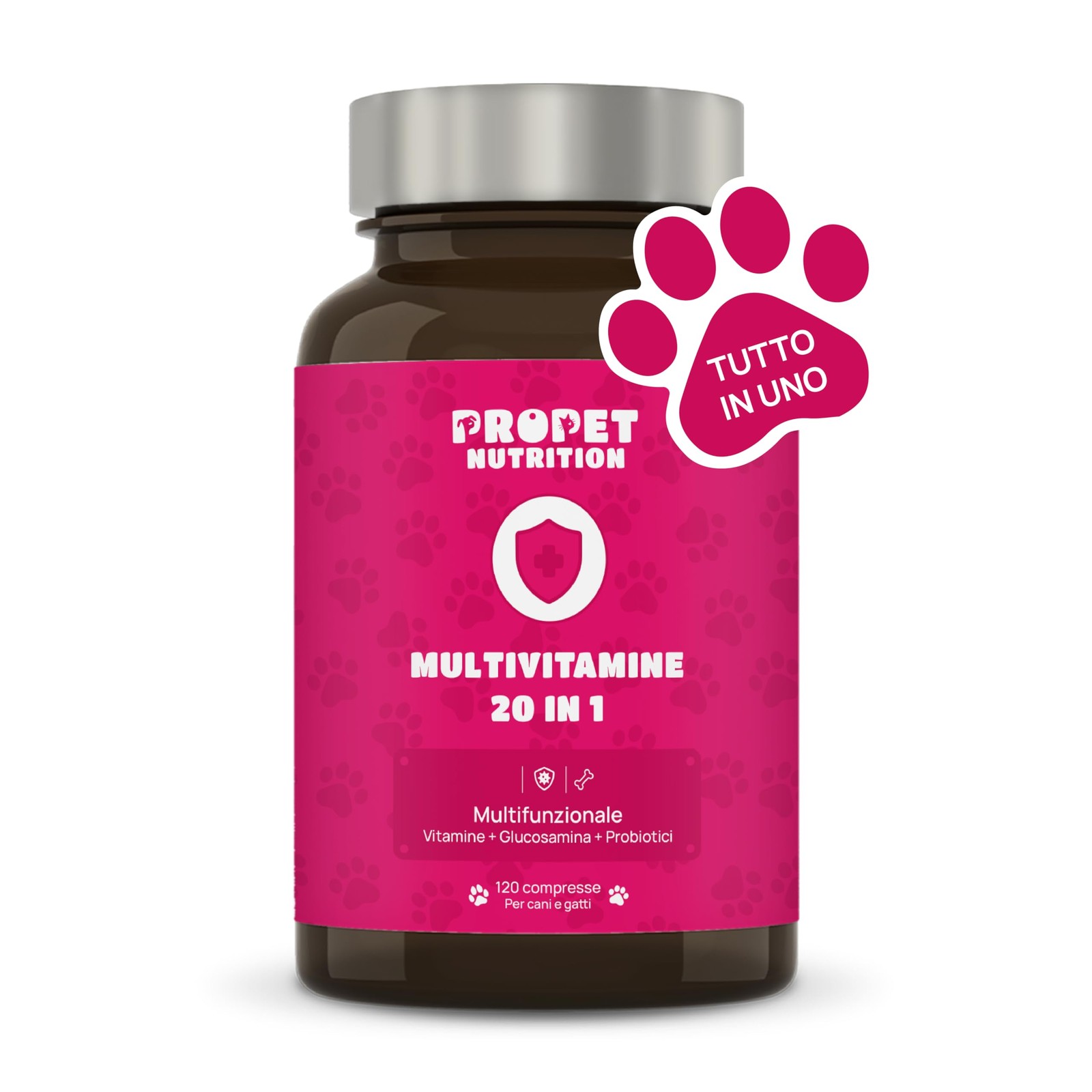 Integratore Naturale 20 in 1 Cani Gatti: Glucosamina e Omega 6