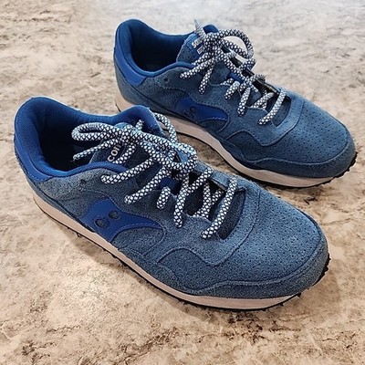 Saucony X Madewell DXN Trainer Womens Size 7 Blue Suede Retro Sneakers Shoes