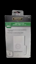 Defiant Wireless Battery Operated Doorbell Kit with Wireless Push Button White W