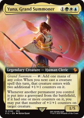 MTG English Yuna, Grand Summoner (Extended Art) NM Foil Commander: FINAL FANTASY