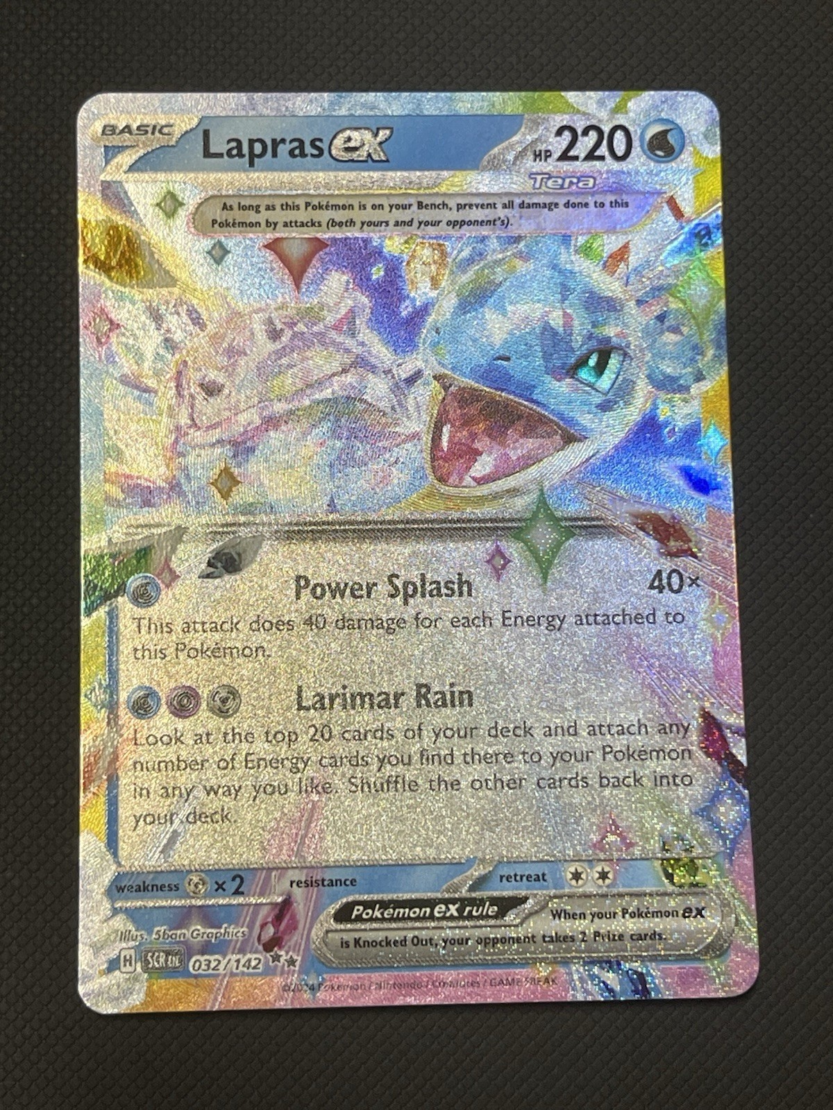 🌊 Lapras EX 032/142 Double Rare | Stellar Crown | Pokémon TCG NM