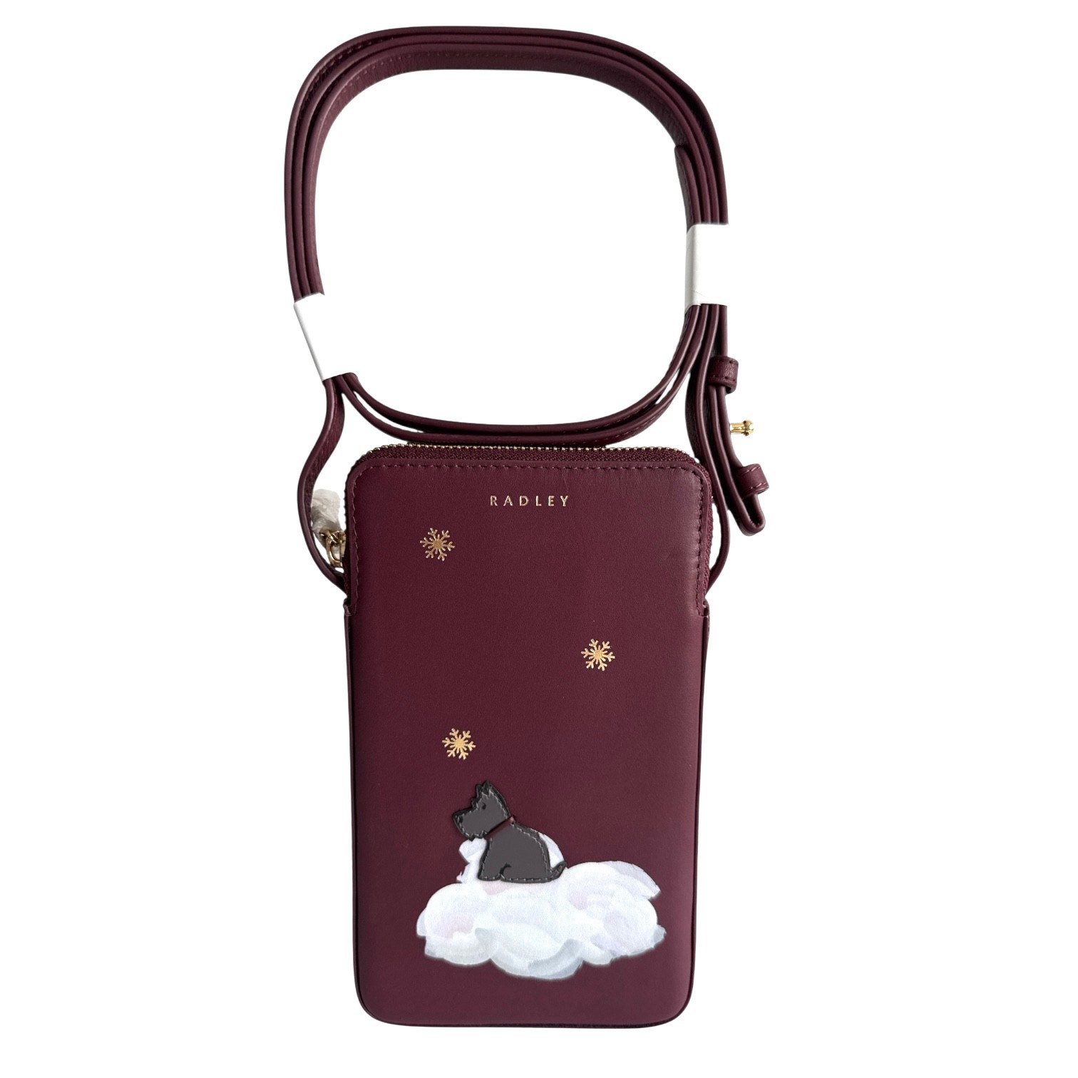 RADLEY Handbag Cherry Leather Medium Phone Bag - It’s Written In The Snowflakes