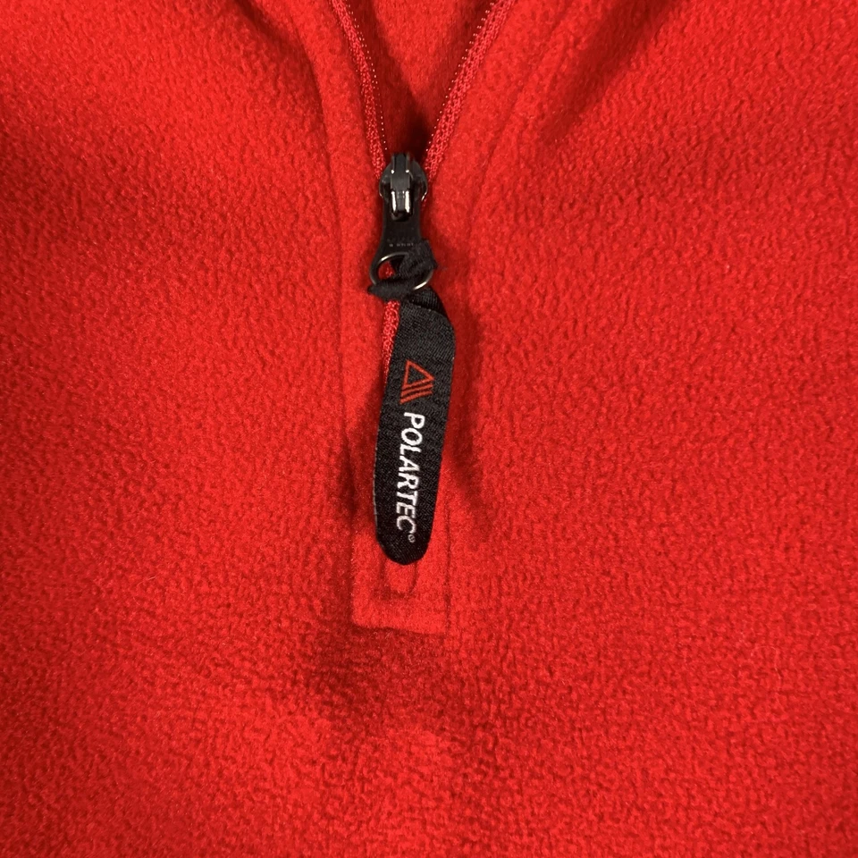 Мужской большой красный флисовый пуловер Kirkland Signature на молнии Polartec - Изображение 4 из 4