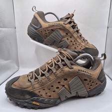 Merrell Intercept Scarpe da Ginnastica Uomo UK 8 Marrone Suole Vibram Passeggio Escursionismo