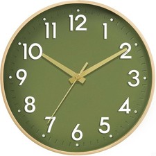 8 Inch Modern Analog Wall Clock Silent Non-Ticking Battery Operated for Kitchen