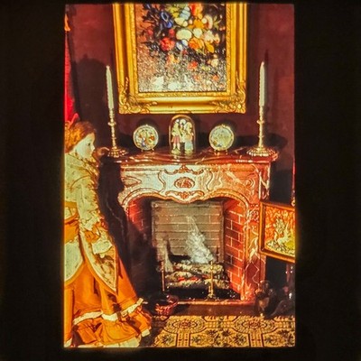 Antique Style Dollhouse Miniature Interior Scene Kodachrome Slide Vintage