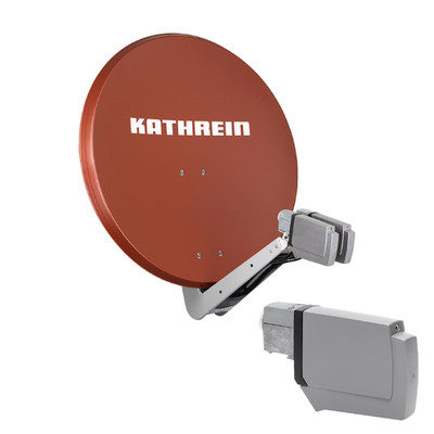 Kathrein CAS 90 ro Sat-Antenne multifeedfähig rotbraun - 2 Teilnehmer