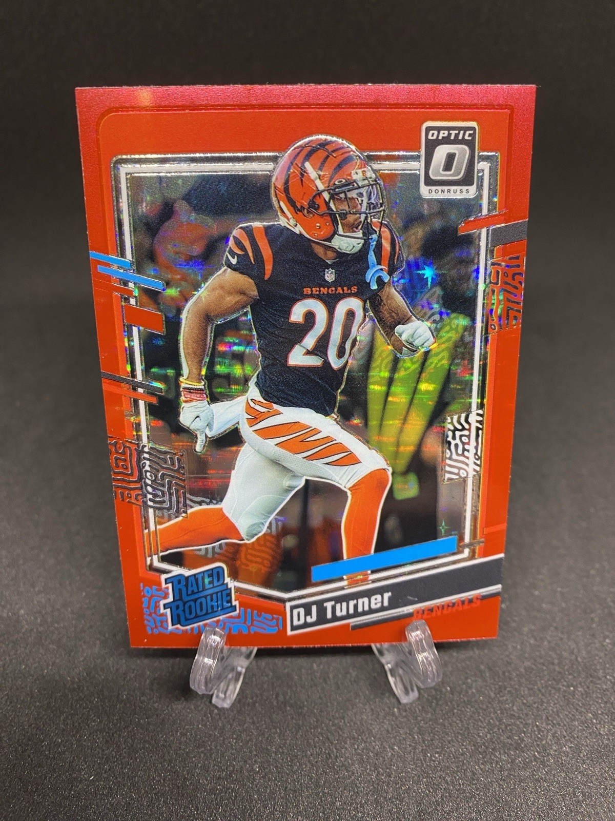 DJ Turner 2023 Optic Rated Rookie Red Stars Prizm RC #220 BENGALS