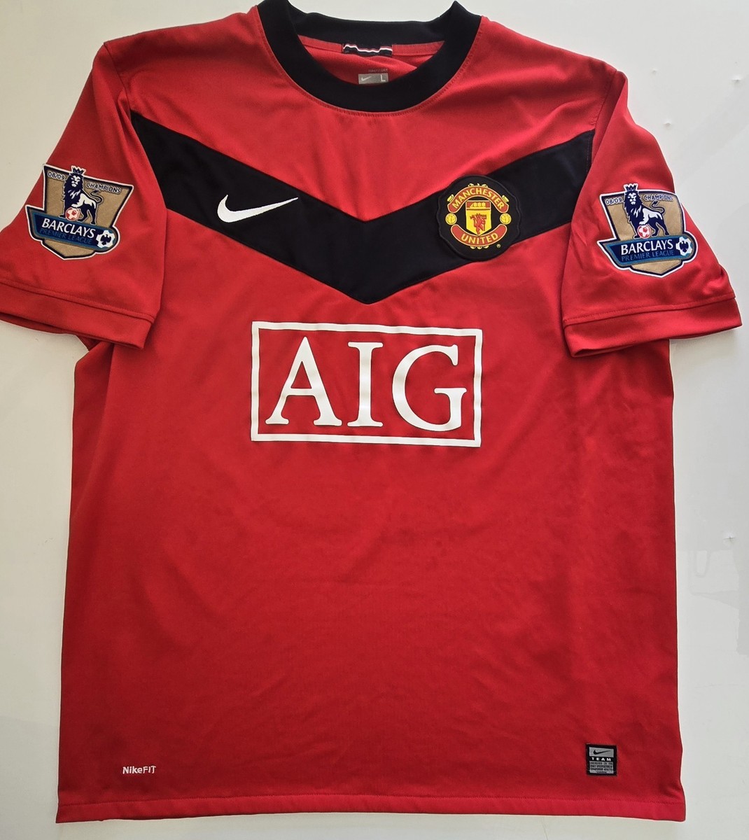 NIKE Manchester United ジャージ AIG 09-10 2009/10 NIKE MANCHESTER UNITED #13 J.S. PARK HOME SOCCER JERSEY