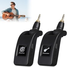 Wireless Guitar System 2.4 Ghz Transmitter Receiver Rechargeable Digital Quality