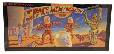 Space: 1940's Spacemen & Women model kit set made by Glencoe Models