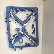 Blue White Plastic Clip & Drip Hanging Clothe...