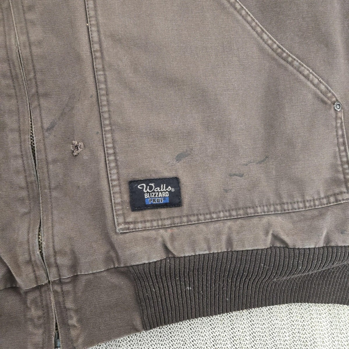 Walls Blizzard Pruf Jacket Mens 2XL Hooded Canvas Insulated Bomber