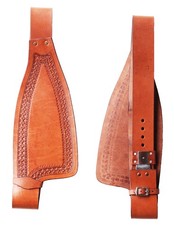 Horse Western Adult Tooled Leather Replacement Saddle Fenders 5255DB