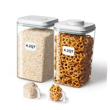 Airtight Food Storage Container with Pop Lid  130ml Scoop, 4L/4.2qt 2 4L  2