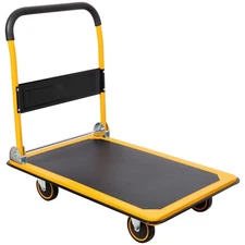 Platform Cart Foldable 330 lbs Capacity Black and Yellow