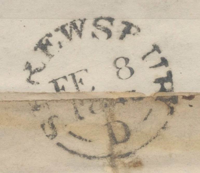 Estampillas GB 1843 EL para Shrewsbury - Elsmere 1d rojo marrón, azulado, con negro maltés X Foto 4 de 4