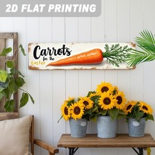 2D Carrots for The Easter Metal Sign Easter Bunny Carrot Farmhouse 4 16in