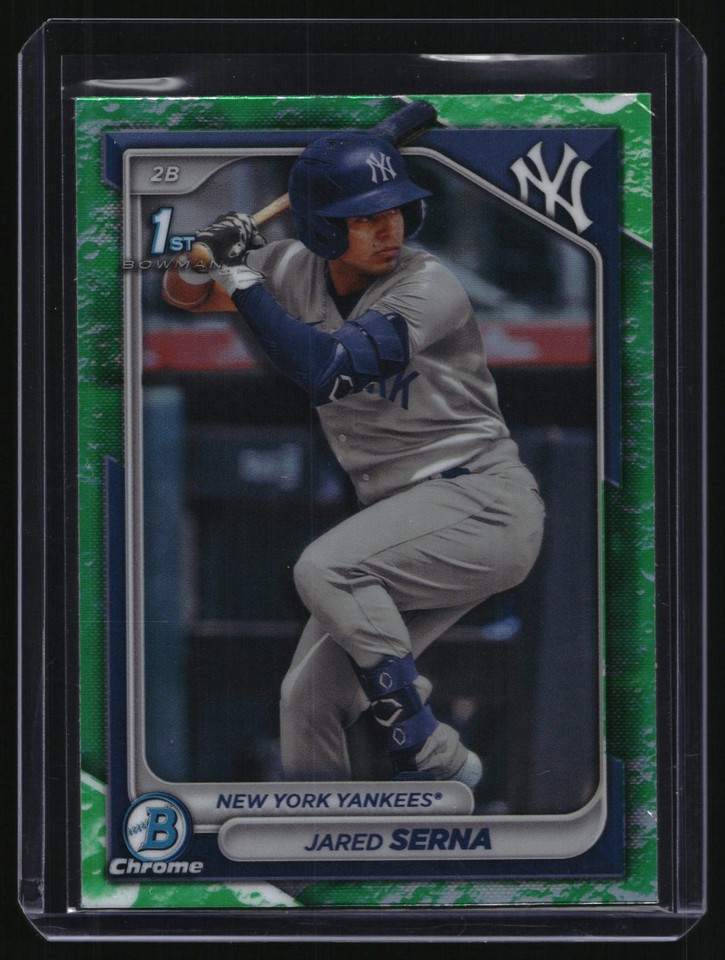 2024 Bowman Chrome Prospects Jared Serna Green Parallel #BCP-68 Yankees