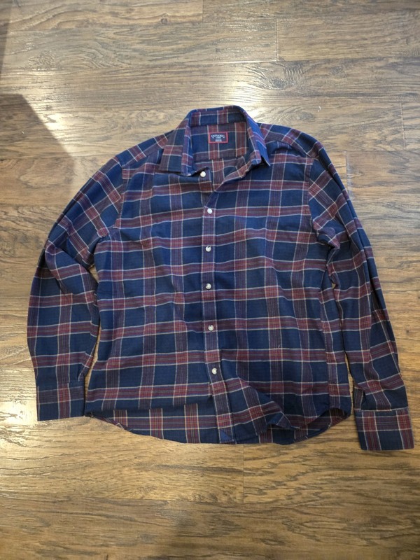 UNTUCKit Shirt Mens Large Flannel Button Up Blue Multicolor Plaid