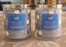 NEW x2 Bath  Body Works x Milk Bar CEREAL MILK SOFT SERVE Single Wick Candle