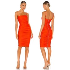 Nookie Cooper Midi Bodycon Ruched Party Hoco Cocktail Birthday Sorority Prom S