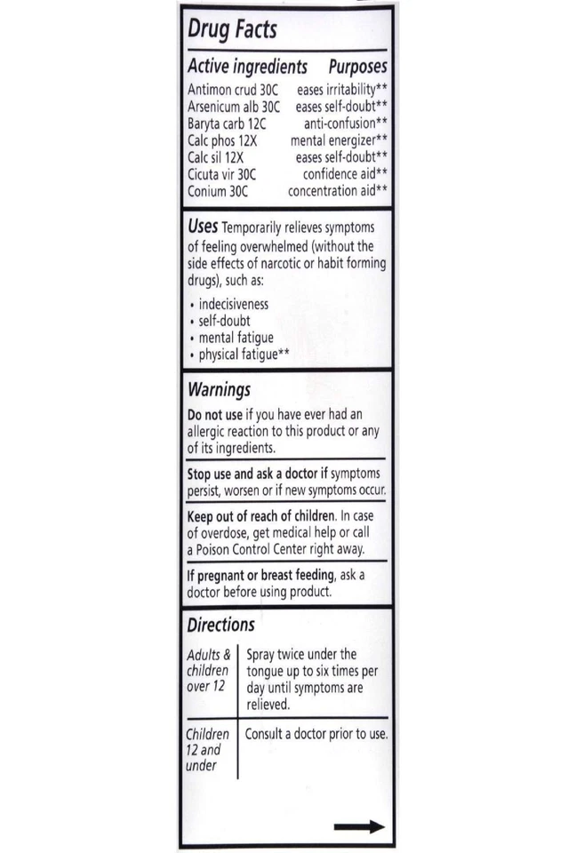 Spray Homeopático Liddell Letting, Go Overwhelmed, 1 Onça Fluida - Imagem 2 de 2