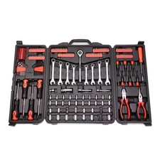 220Pcs Vehicle Repair Durable Drop Forged Steel Tool Kit Metric Sockets+Hex Keys