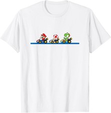 Mario Kart Yoshi Toad  Mario Vintage Race Line Up T-Shirt