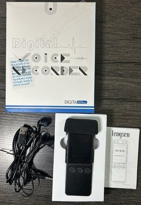 Tengsen Digital Voice Recorder W/USB 2.0 & FM Radio 32 GB + Headphones