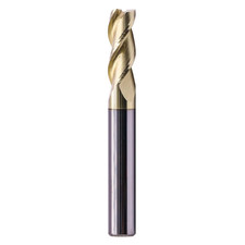 1x 5/16" 3 Flute 37  Helix Carbide End Mill For Aluminum - ZRN Coated U.S.A