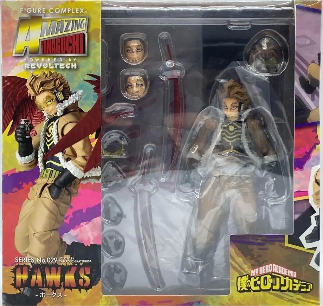 My Hero Academia Hawks Amazing Yamaguchi Revoltech No.029 Action Figure Japan