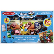 Melissa Doug Sticker Wow Take-along Trio Activity Set 3-pack 900 stickers