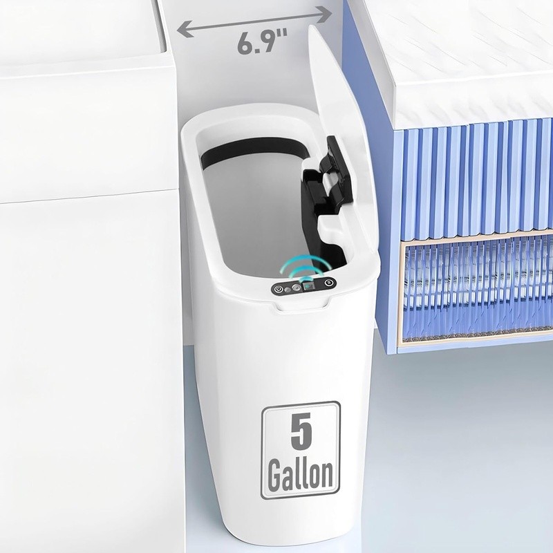 Touchless Motion Sensor Trash Can Odor Seal Removable Bag Fix 5 Gallon New