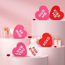 Valentine's Day Wooden Heart Table Decorations Signs Hearts Tiered Tray Blocks