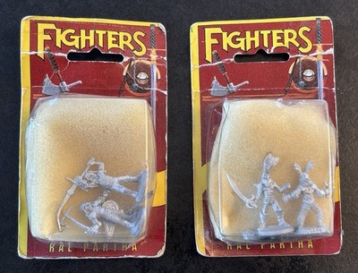 Vintage 1989 Ral Partha All American Line Fighters NEU auf Blister DnD Bleifiguren