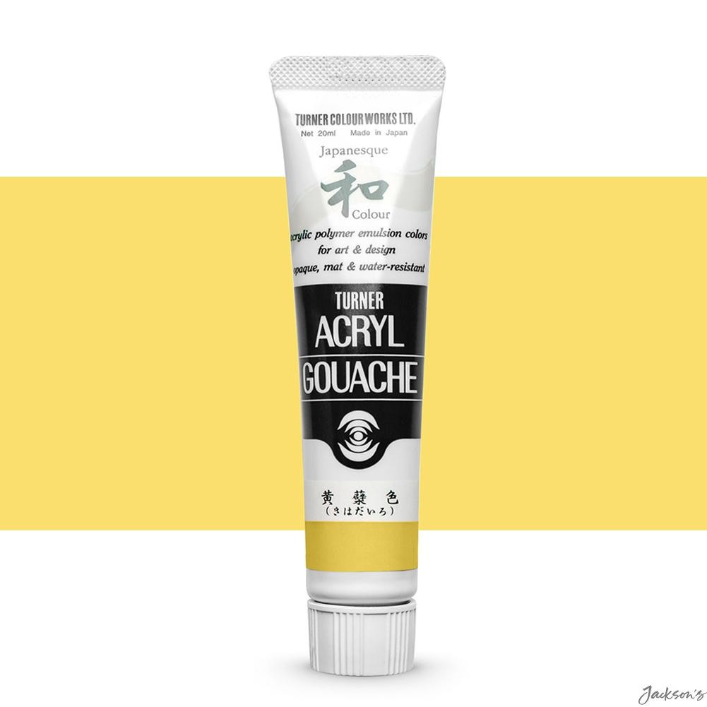 Turner Acrylic Gouache Paint 20ml Japanesque Pale Yellow 310 For Multi Surfac...