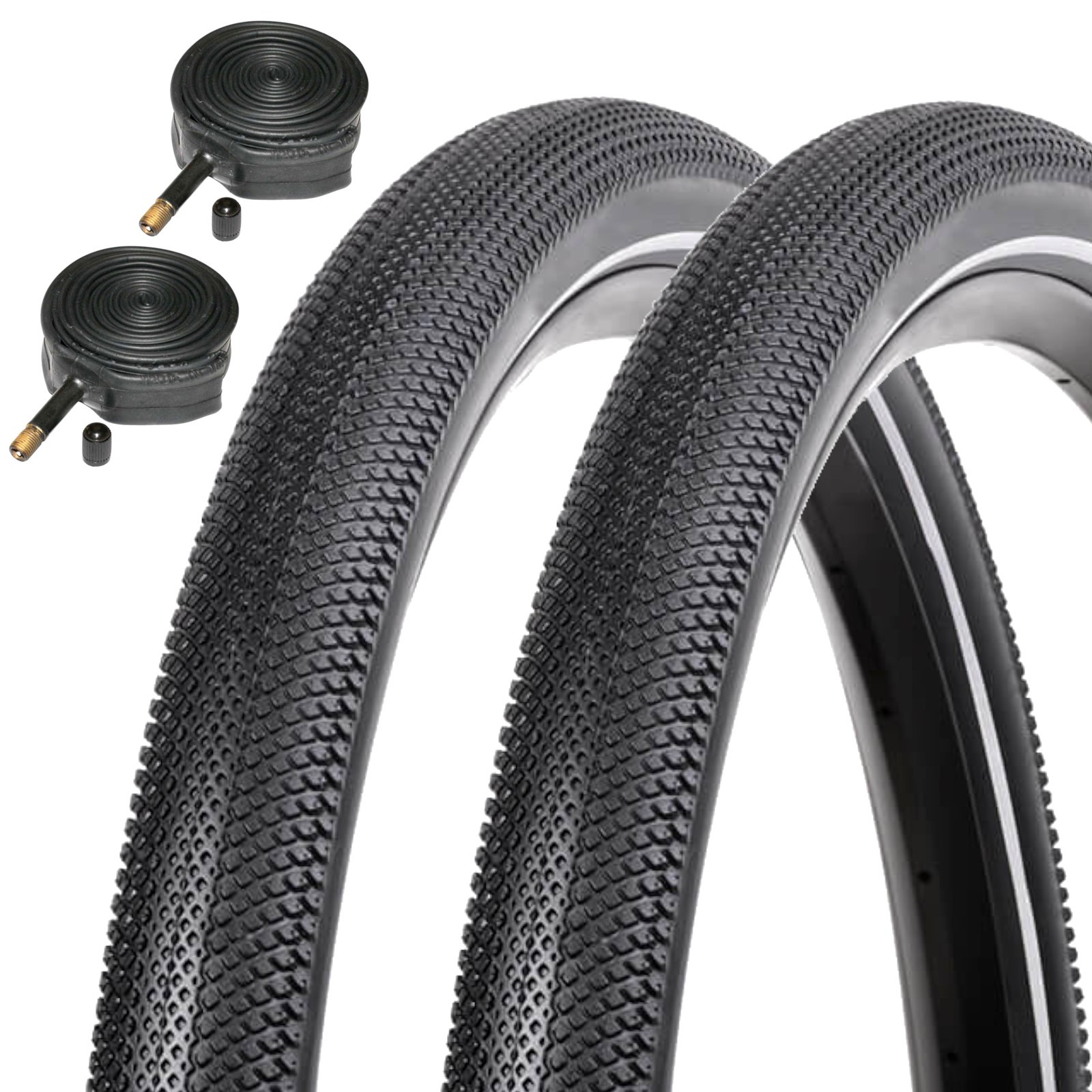 Nutrak Speedster 700 x 40c Bike Tyres & Schrader Tubes Puncture Belt Reflective