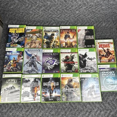 Xbox 360 Lot Of 17 Games Battlefield Fallout Halo 4 All Good Condition 