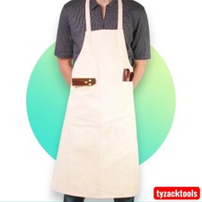 Image of Woodworker Cotton Carpenters Apron Full Length and Pocket