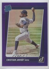 2021 Panini Donruss Rated Rookies Holo Purple Cristian Javier #42 0b32