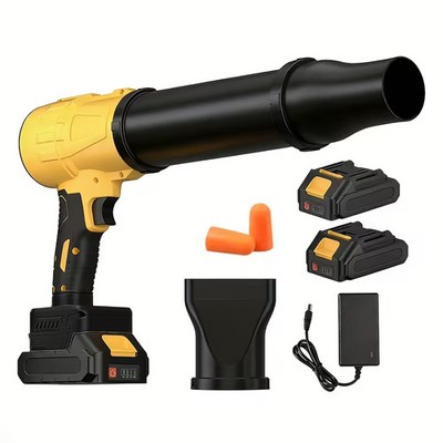 Cordless Leaf Blower 34000RPM Turbo Fan Handheld Air Duster w/ Battery & Nozzle