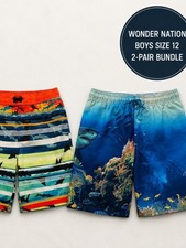 Wonder Nation  12  2-Pack Boys Swim Trunks