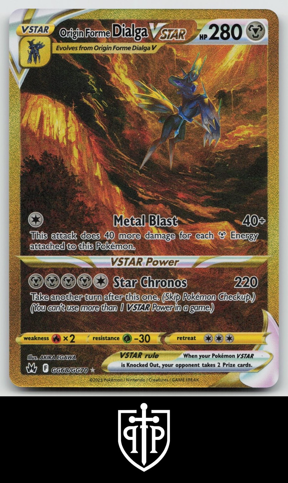 Pokemon - Origin Forme Dialga VSTAR GG68/GG70 Crown Zenith - NM