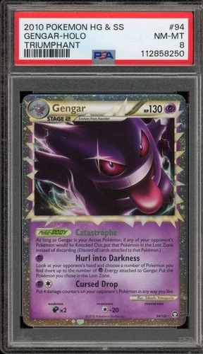 Pokemon Gengar Prime Triumphant Holo Ultra Rare #94 PSA 8