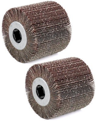 2 Pack Flap Sanding Wheels 4.5x4in 60 Grit Aluminum Oxide Rust Paint Set