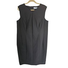 M.M. LaFleur Size 20 Black Sheath Dress Stretch Classy Work Business Fitted EUC