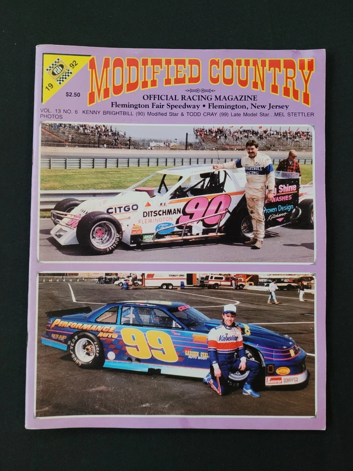 1990s Flemington Fair Speedway "Modified Country" Auto Racing Program Lot of 3 - Image 2 of 4