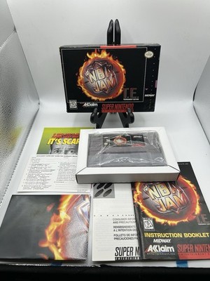 NBA Jam Tournament Edition (SNES Super Nintendo) Works CIB w/poster Mint